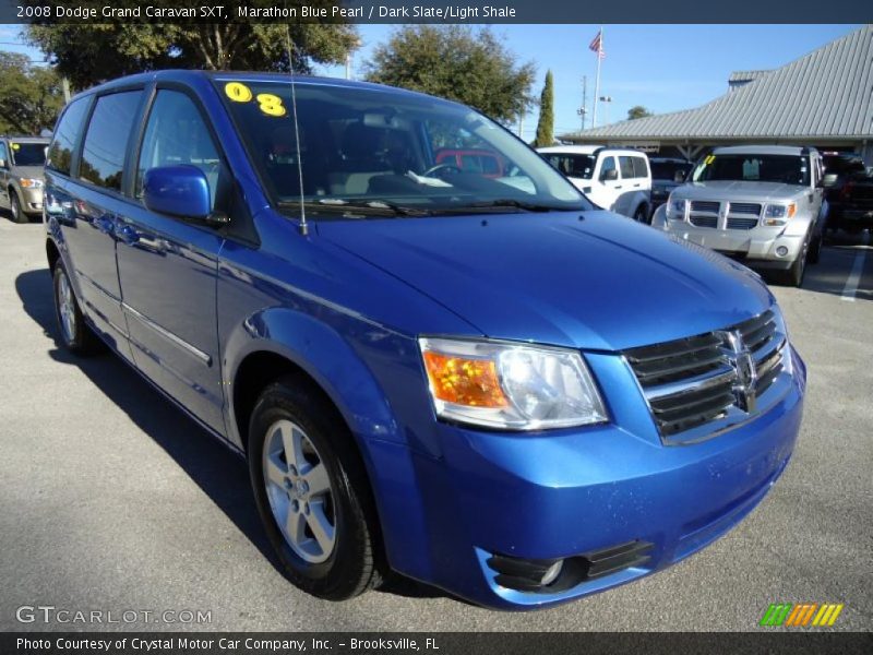 Marathon Blue Pearl / Dark Slate/Light Shale 2008 Dodge Grand Caravan SXT