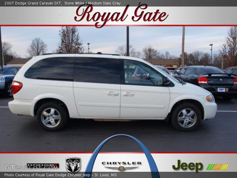 Stone White / Medium Slate Gray 2007 Dodge Grand Caravan SXT