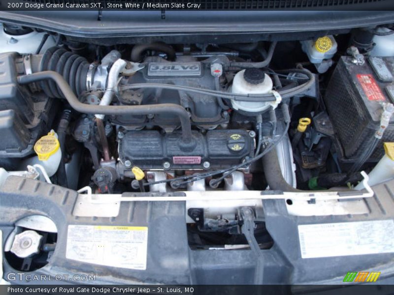 Stone White / Medium Slate Gray 2007 Dodge Grand Caravan SXT