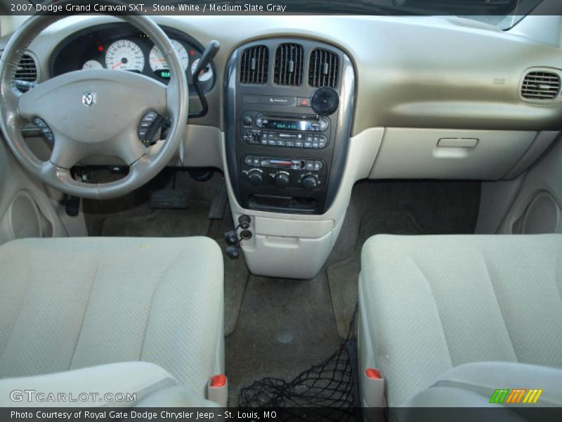 Stone White / Medium Slate Gray 2007 Dodge Grand Caravan SXT