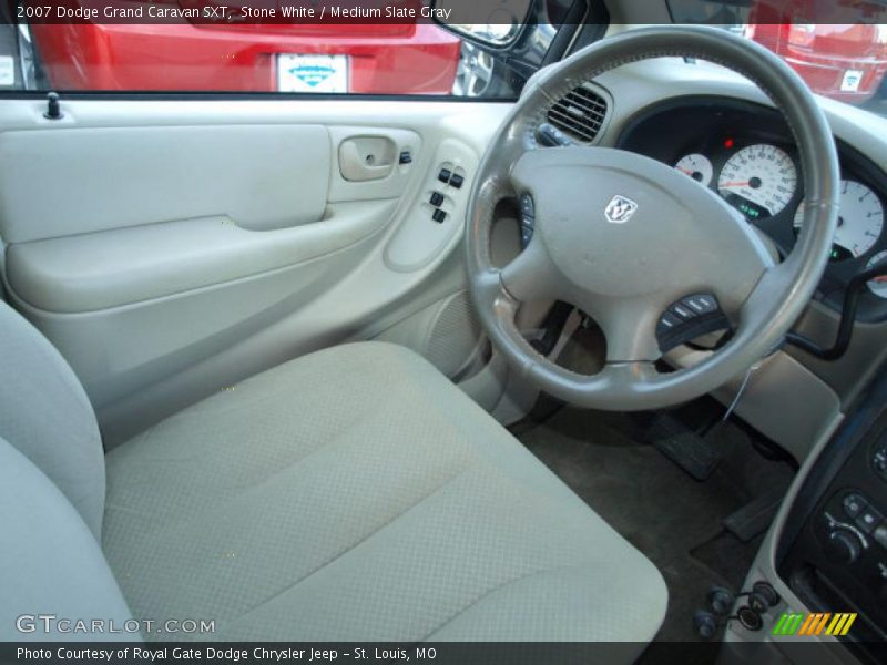 Stone White / Medium Slate Gray 2007 Dodge Grand Caravan SXT