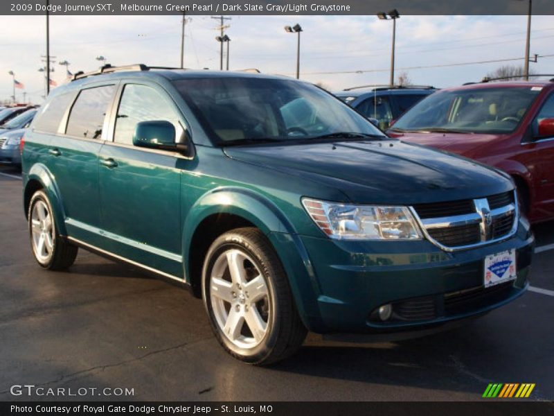 Melbourne Green Pearl / Dark Slate Gray/Light Graystone 2009 Dodge Journey SXT