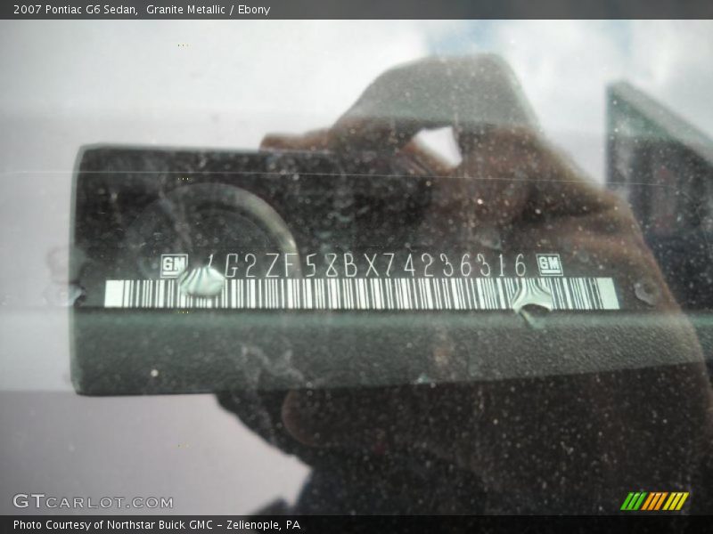 Granite Metallic / Ebony 2007 Pontiac G6 Sedan