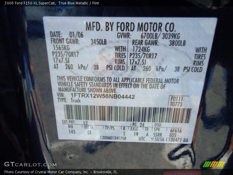 True Blue Metallic / Flint 2006 Ford F150 XL SuperCab