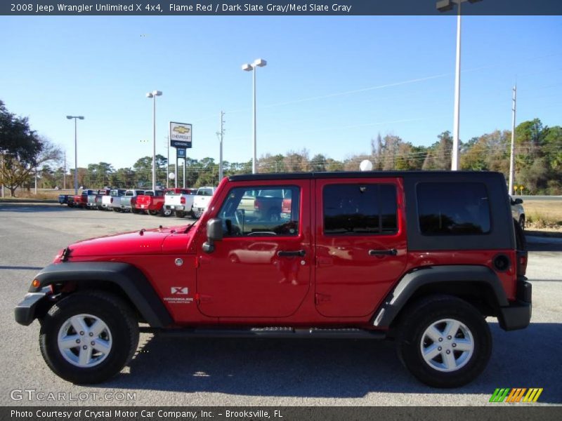 Flame Red / Dark Slate Gray/Med Slate Gray 2008 Jeep Wrangler Unlimited X 4x4