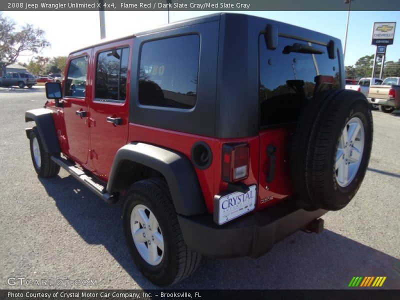 Flame Red / Dark Slate Gray/Med Slate Gray 2008 Jeep Wrangler Unlimited X 4x4