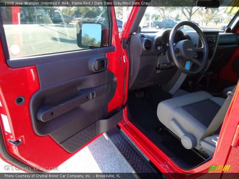 Flame Red / Dark Slate Gray/Med Slate Gray 2008 Jeep Wrangler Unlimited X 4x4