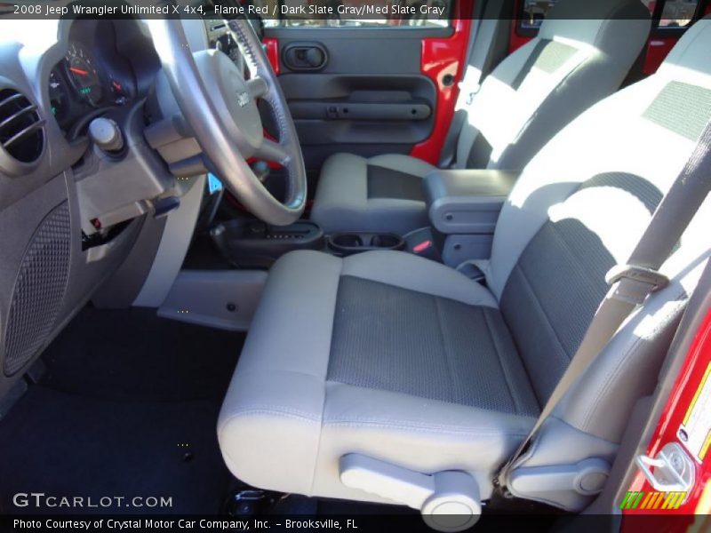 Flame Red / Dark Slate Gray/Med Slate Gray 2008 Jeep Wrangler Unlimited X 4x4