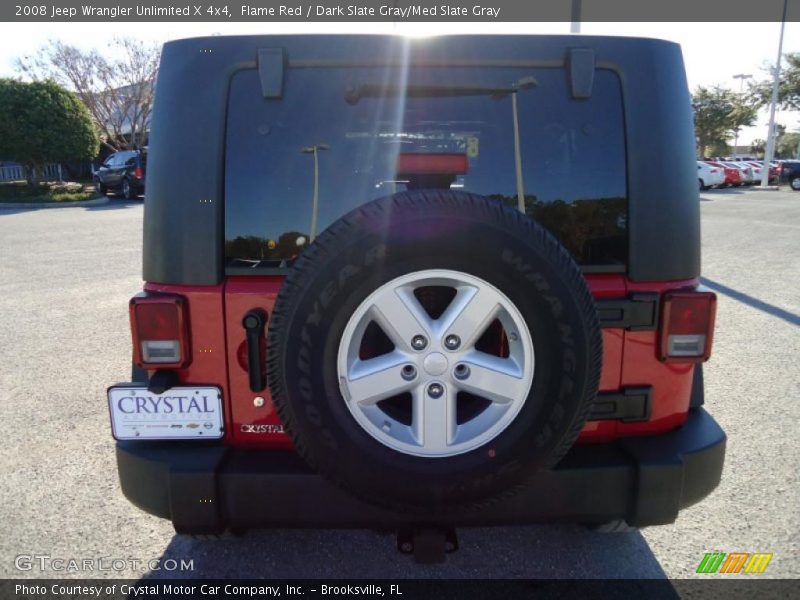 Flame Red / Dark Slate Gray/Med Slate Gray 2008 Jeep Wrangler Unlimited X 4x4