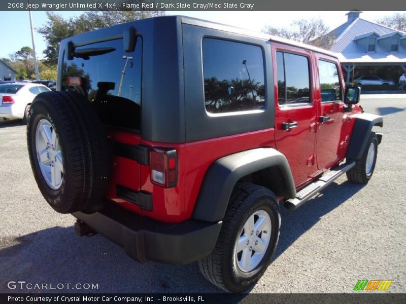 Flame Red / Dark Slate Gray/Med Slate Gray 2008 Jeep Wrangler Unlimited X 4x4