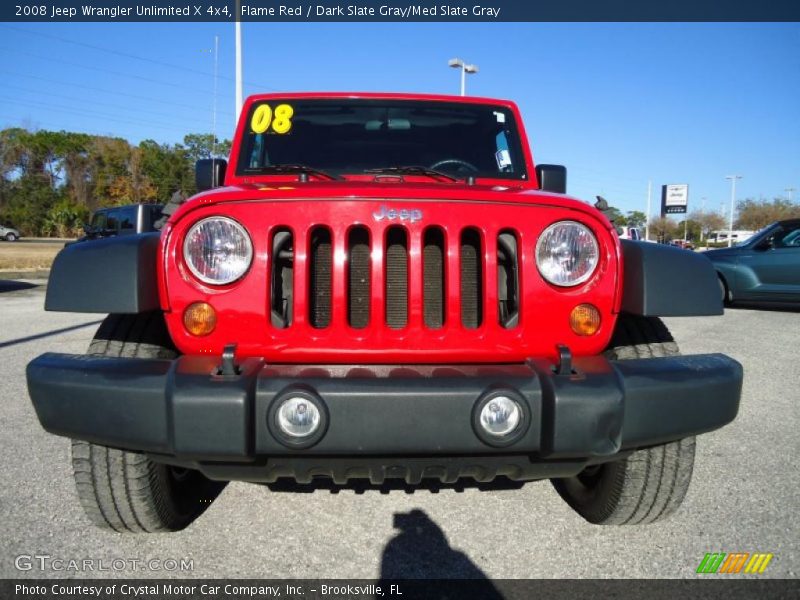 Flame Red / Dark Slate Gray/Med Slate Gray 2008 Jeep Wrangler Unlimited X 4x4