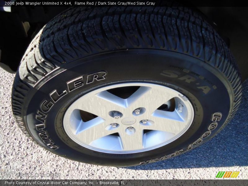 Flame Red / Dark Slate Gray/Med Slate Gray 2008 Jeep Wrangler Unlimited X 4x4