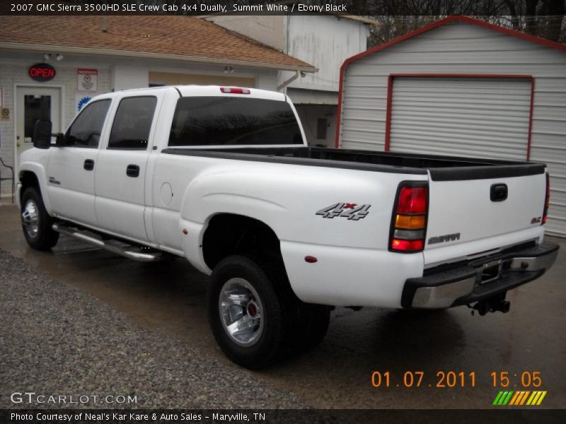Summit White / Ebony Black 2007 GMC Sierra 3500HD SLE Crew Cab 4x4 Dually