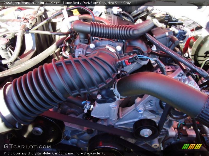 Flame Red / Dark Slate Gray/Med Slate Gray 2008 Jeep Wrangler Unlimited X 4x4