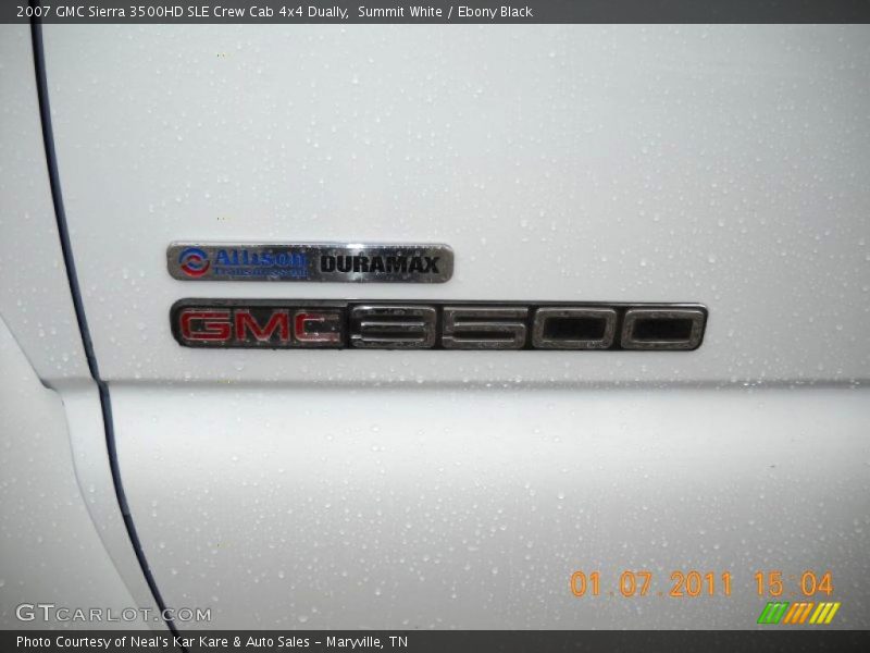  2007 Sierra 3500HD SLE Crew Cab 4x4 Dually Logo