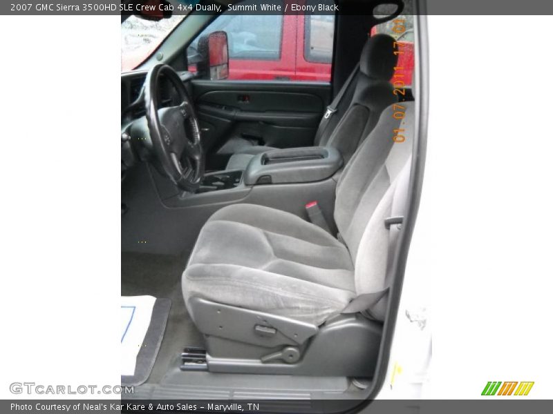 Summit White / Ebony Black 2007 GMC Sierra 3500HD SLE Crew Cab 4x4 Dually