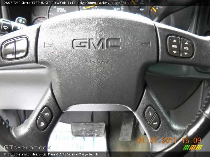 Summit White / Ebony Black 2007 GMC Sierra 3500HD SLE Crew Cab 4x4 Dually