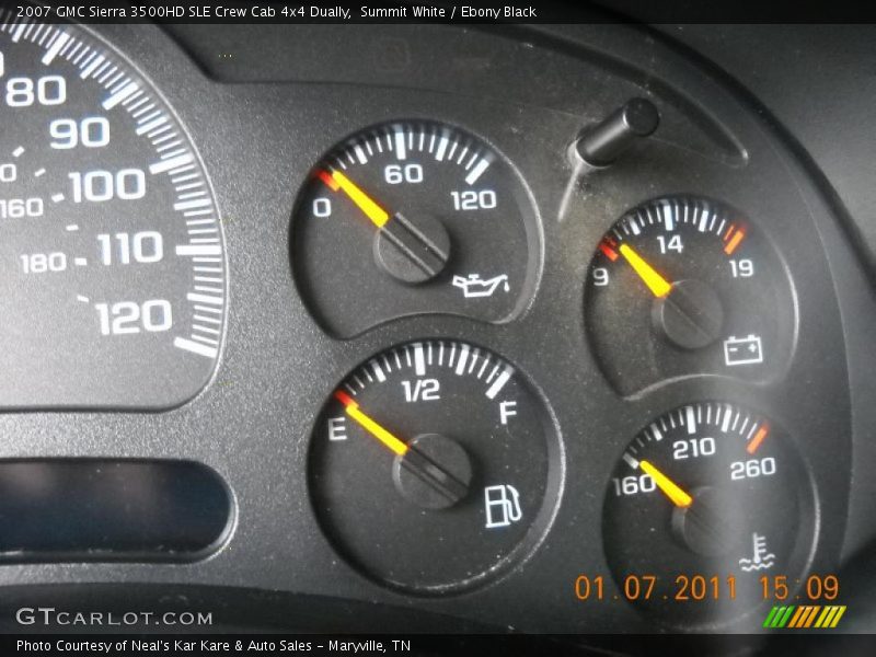 Summit White / Ebony Black 2007 GMC Sierra 3500HD SLE Crew Cab 4x4 Dually