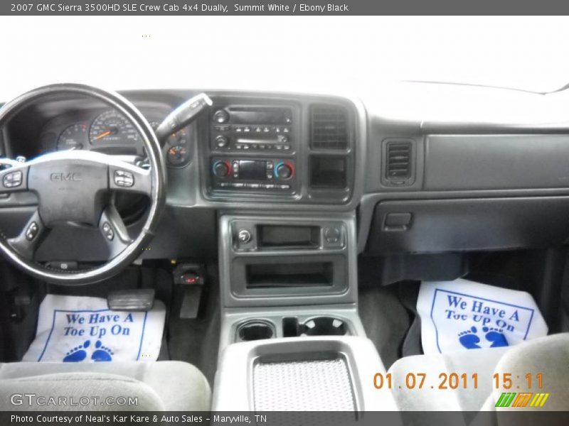 Summit White / Ebony Black 2007 GMC Sierra 3500HD SLE Crew Cab 4x4 Dually