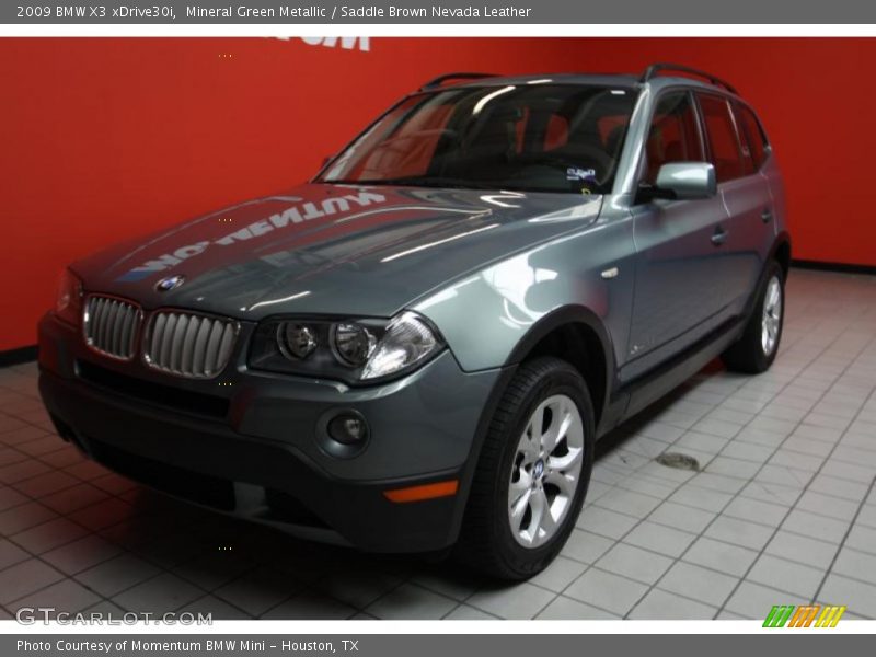 Mineral Green Metallic / Saddle Brown Nevada Leather 2009 BMW X3 xDrive30i