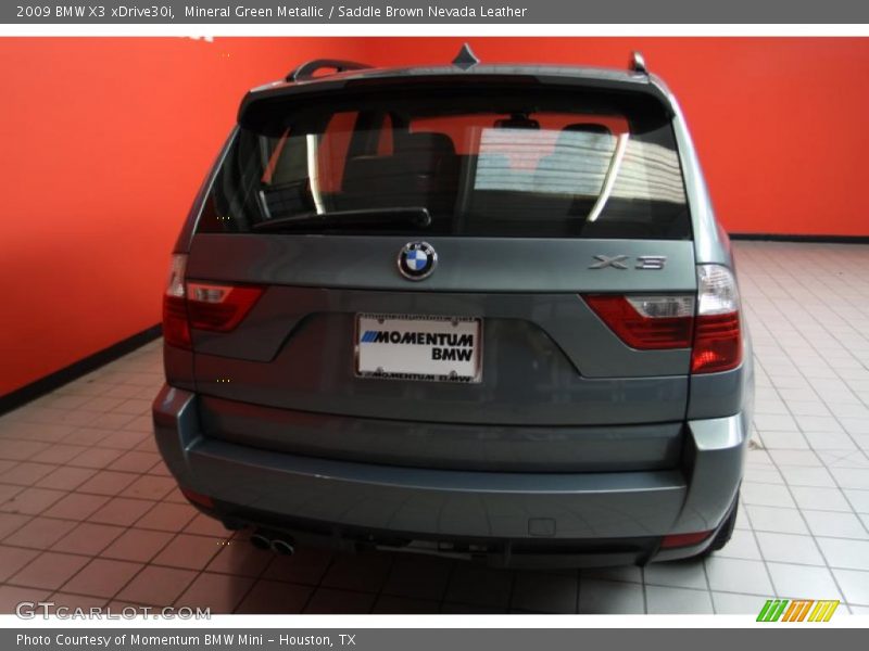 Mineral Green Metallic / Saddle Brown Nevada Leather 2009 BMW X3 xDrive30i