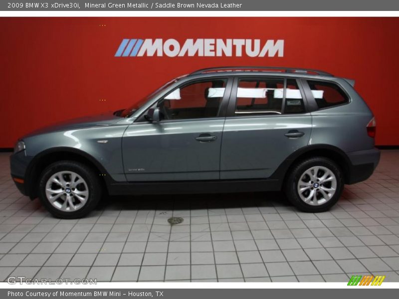 Mineral Green Metallic / Saddle Brown Nevada Leather 2009 BMW X3 xDrive30i