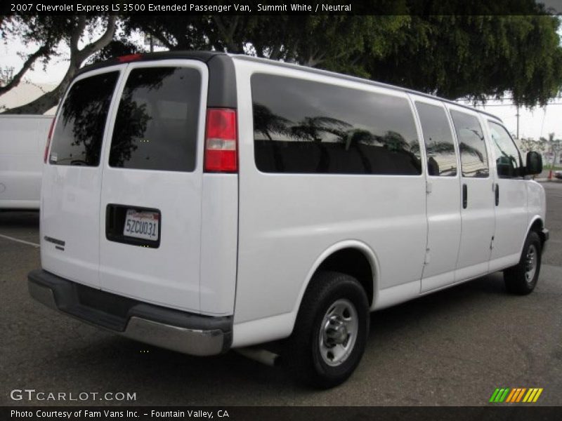 Summit White / Neutral 2007 Chevrolet Express LS 3500 Extended Passenger Van