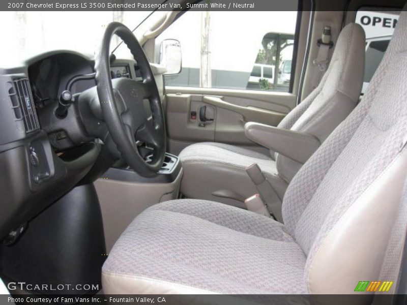 Summit White / Neutral 2007 Chevrolet Express LS 3500 Extended Passenger Van