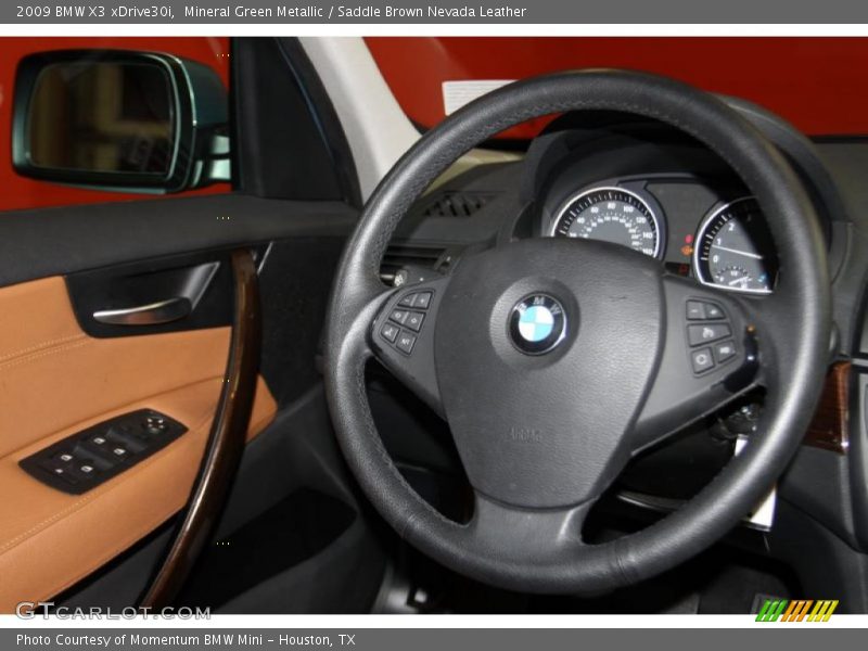 Mineral Green Metallic / Saddle Brown Nevada Leather 2009 BMW X3 xDrive30i