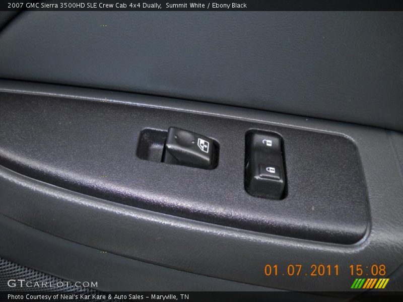 Summit White / Ebony Black 2007 GMC Sierra 3500HD SLE Crew Cab 4x4 Dually