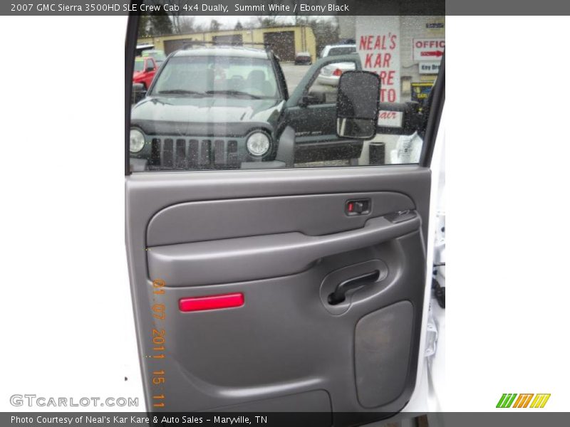 Summit White / Ebony Black 2007 GMC Sierra 3500HD SLE Crew Cab 4x4 Dually
