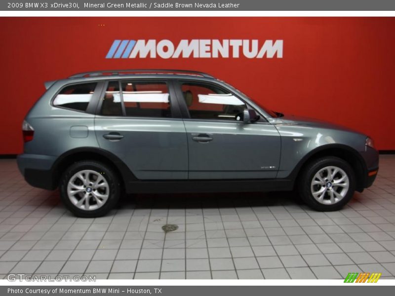 Mineral Green Metallic / Saddle Brown Nevada Leather 2009 BMW X3 xDrive30i