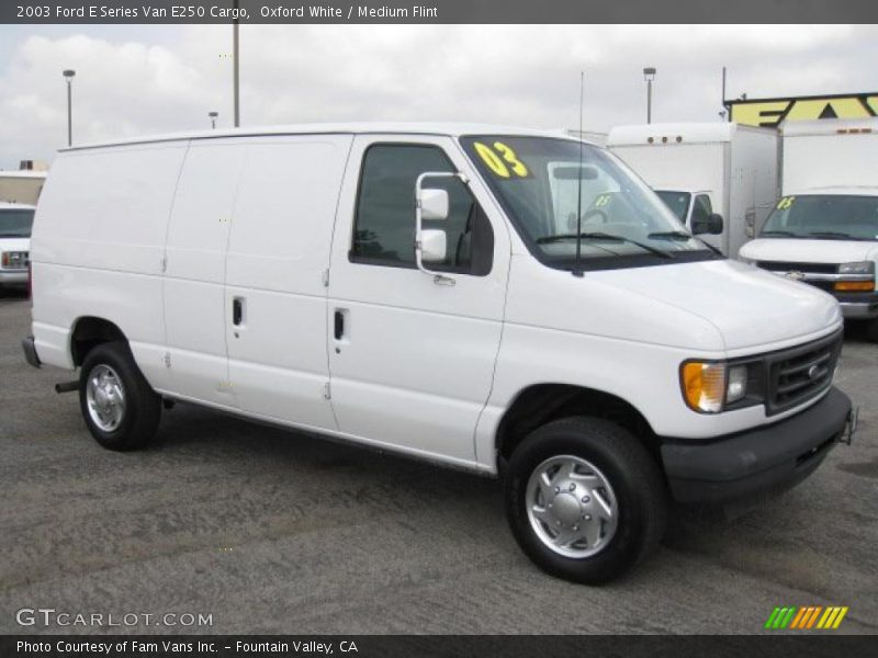 Oxford White / Medium Flint 2003 Ford E Series Van E250 Cargo