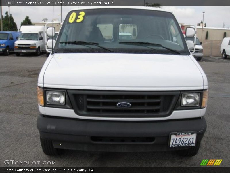 Oxford White / Medium Flint 2003 Ford E Series Van E250 Cargo