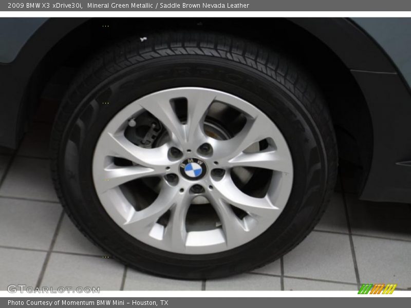Mineral Green Metallic / Saddle Brown Nevada Leather 2009 BMW X3 xDrive30i