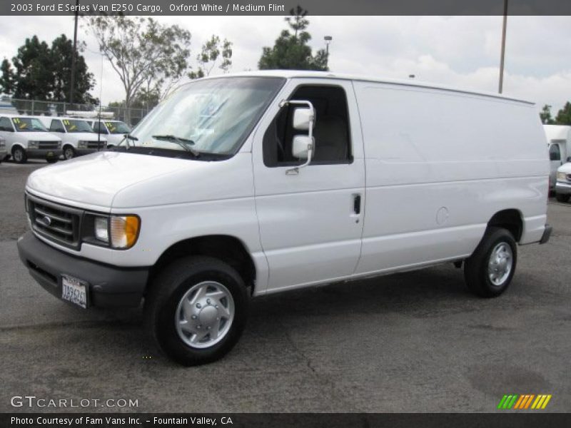 Oxford White / Medium Flint 2003 Ford E Series Van E250 Cargo