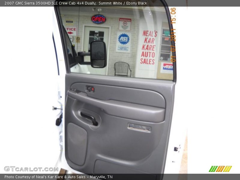 Summit White / Ebony Black 2007 GMC Sierra 3500HD SLE Crew Cab 4x4 Dually