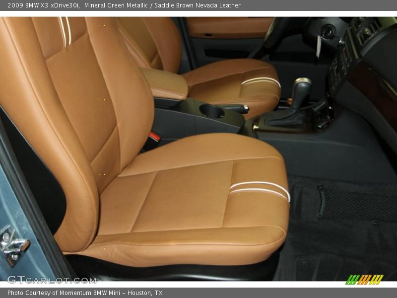 Mineral Green Metallic / Saddle Brown Nevada Leather 2009 BMW X3 xDrive30i