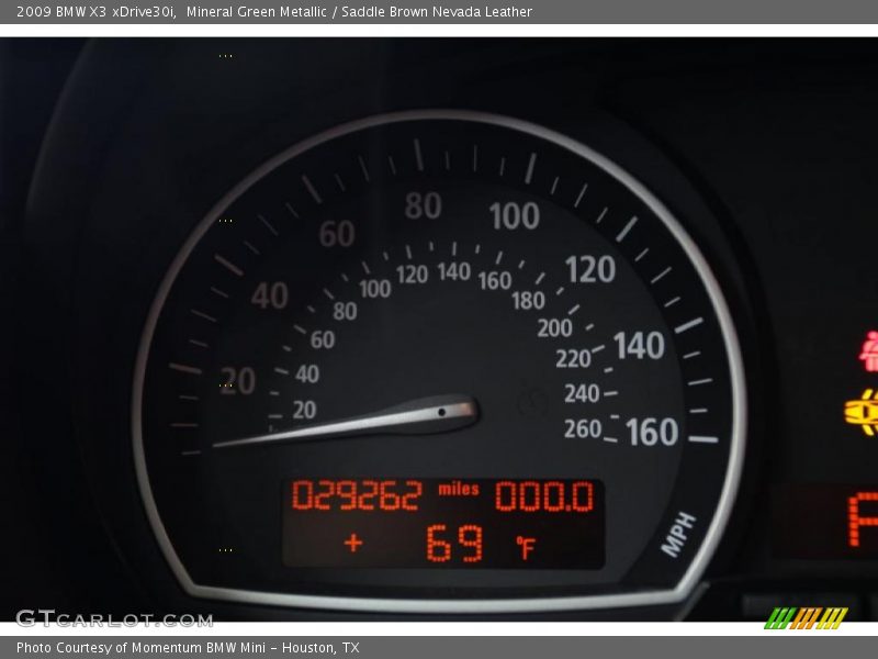Mineral Green Metallic / Saddle Brown Nevada Leather 2009 BMW X3 xDrive30i