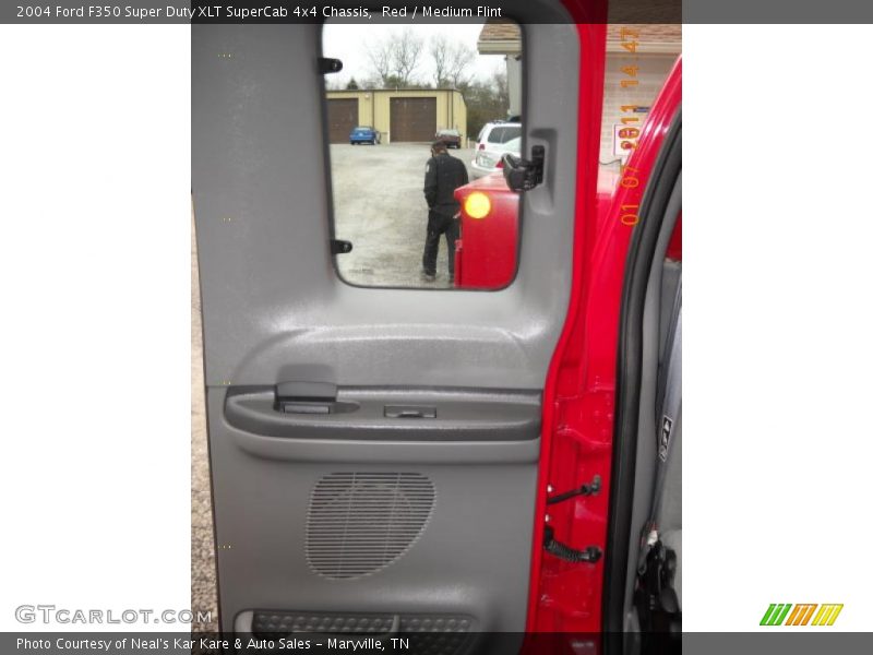 Red / Medium Flint 2004 Ford F350 Super Duty XLT SuperCab 4x4 Chassis