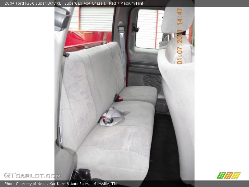 Red / Medium Flint 2004 Ford F350 Super Duty XLT SuperCab 4x4 Chassis