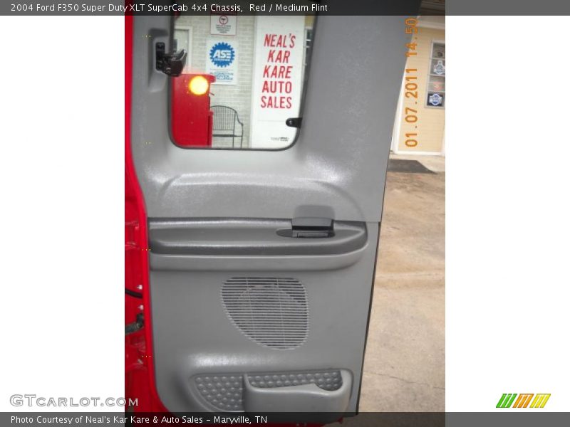 Red / Medium Flint 2004 Ford F350 Super Duty XLT SuperCab 4x4 Chassis