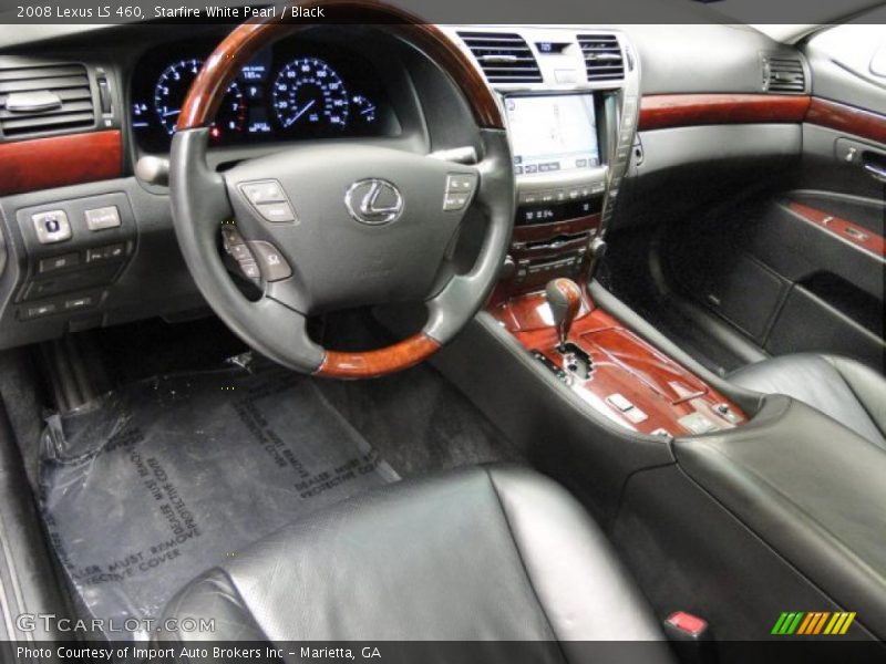 Starfire White Pearl / Black 2008 Lexus LS 460