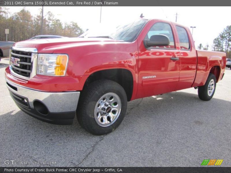 Fire Red / Dark Titanium 2011 GMC Sierra 1500 SL Extended Cab