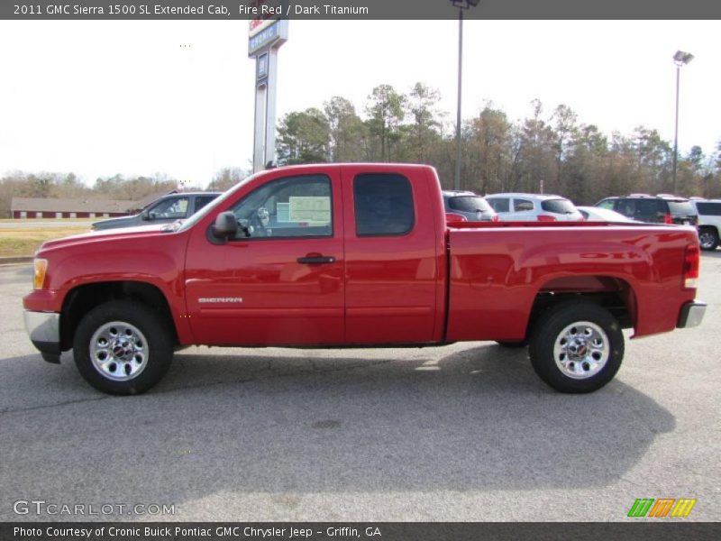 Fire Red / Dark Titanium 2011 GMC Sierra 1500 SL Extended Cab