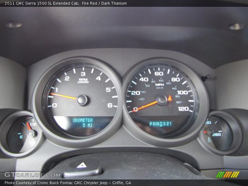  2011 Sierra 1500 SL Extended Cab SL Extended Cab Gauges