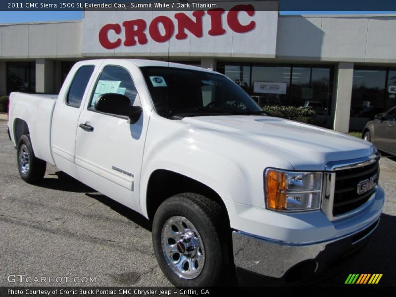 Summit White / Dark Titanium 2011 GMC Sierra 1500 SL Extended Cab