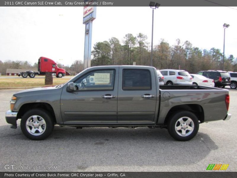Gray Green Metallic / Ebony 2011 GMC Canyon SLE Crew Cab
