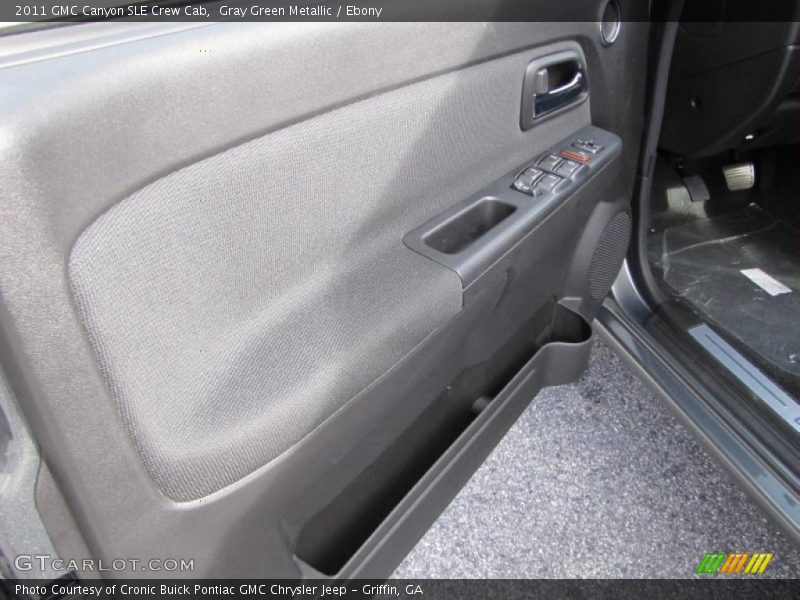 Gray Green Metallic / Ebony 2011 GMC Canyon SLE Crew Cab