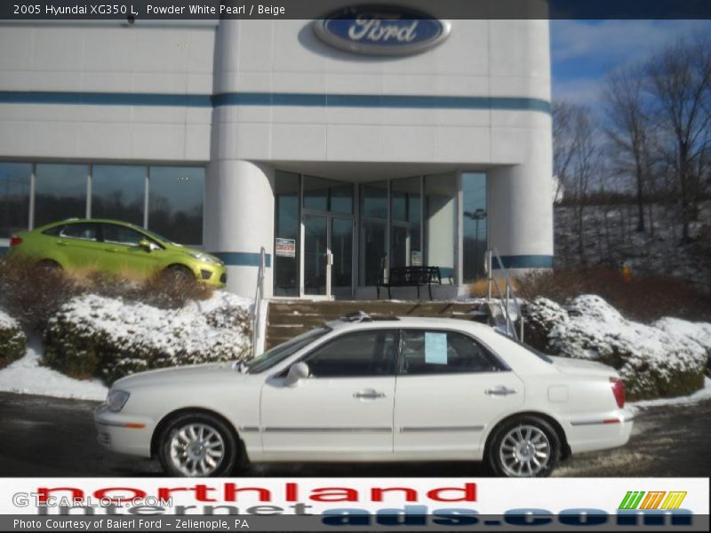 Powder White Pearl / Beige 2005 Hyundai XG350 L